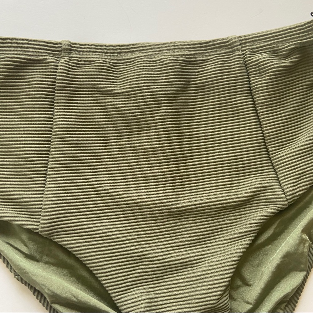 NEW Onia Leah High Rise Ribbed Bikini Swim Bottom - Picture 4 of 6